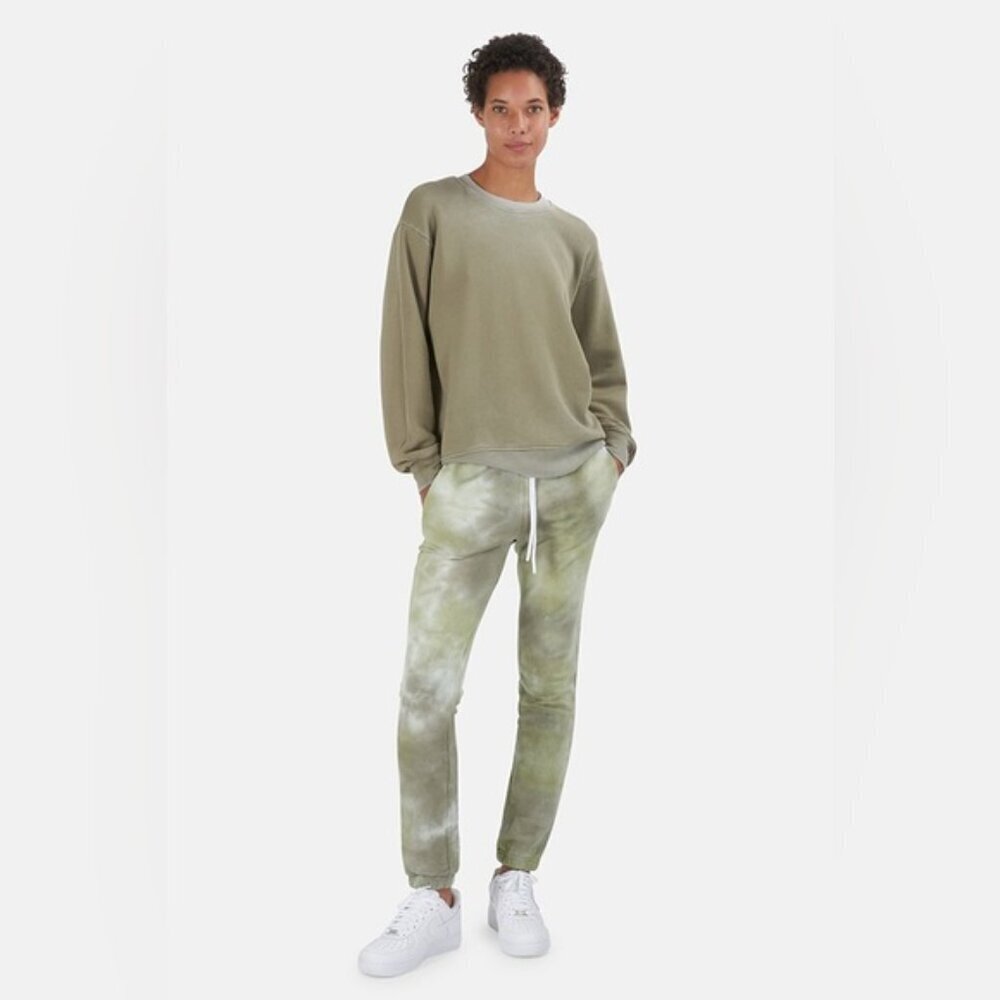 NEW Cotton Citizen Milan Tie Dye Sweatpants comfy Joggers in Basil Haze Green XS - Picture 2 of 10